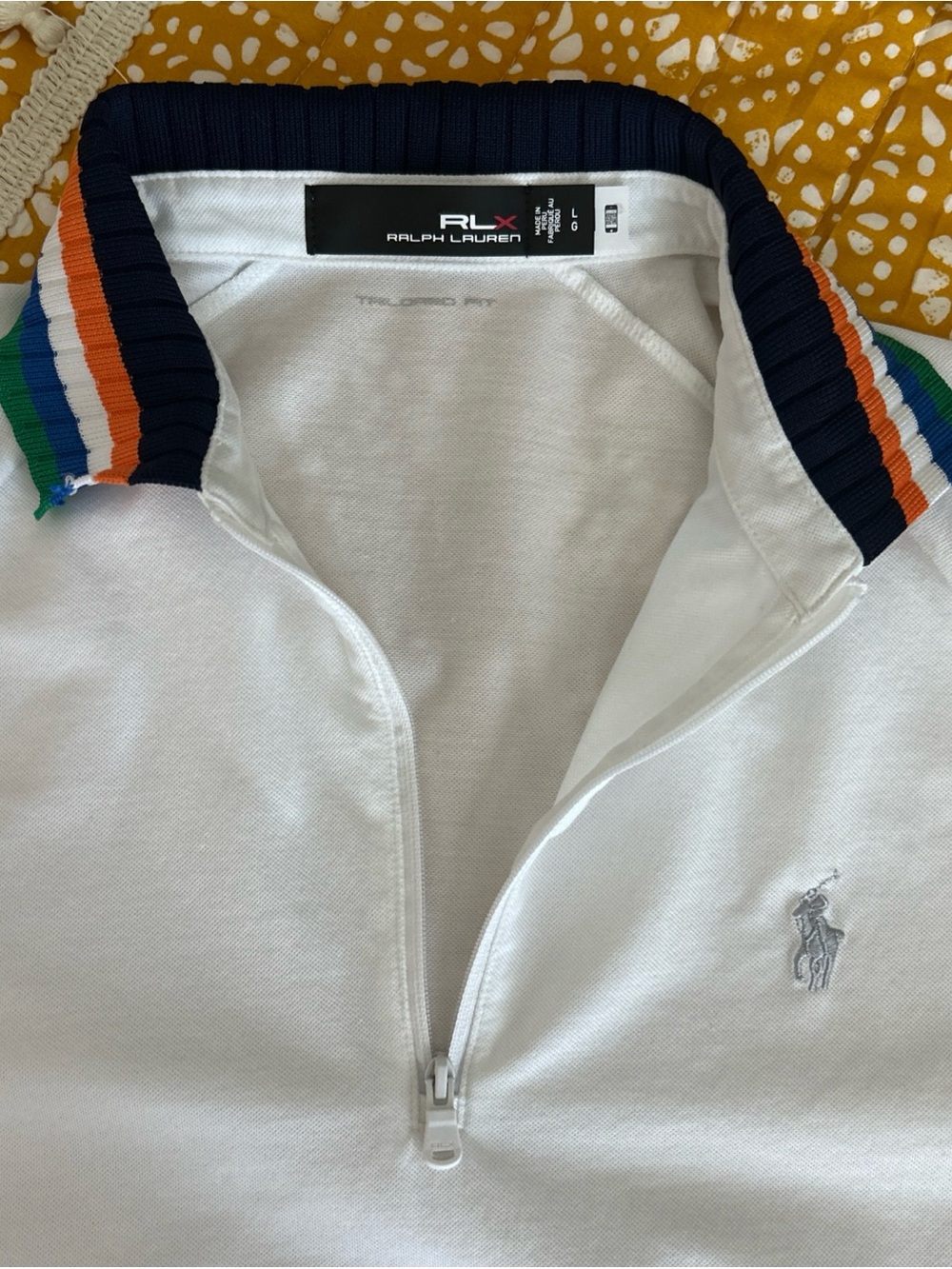 Ralph Lauren White Short-Sleeve Polo with Navy Trim - Picture 4 of 10